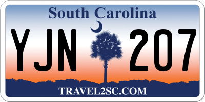 SC license plate YJN207