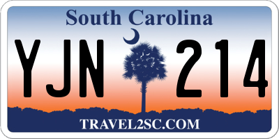 SC license plate YJN214