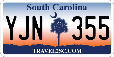 SC license plate YJN355