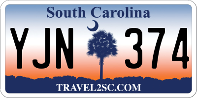 SC license plate YJN374