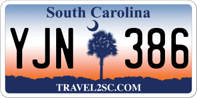 SC license plate YJN386