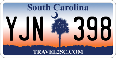 SC license plate YJN398