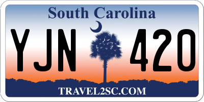 SC license plate YJN420