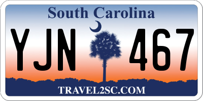 SC license plate YJN467