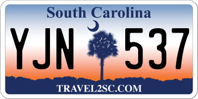 SC license plate YJN537