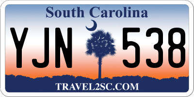SC license plate YJN538