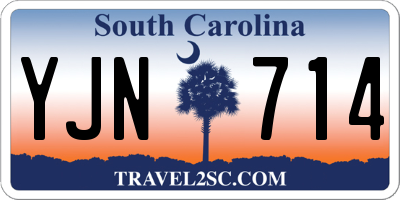 SC license plate YJN714