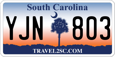 SC license plate YJN803