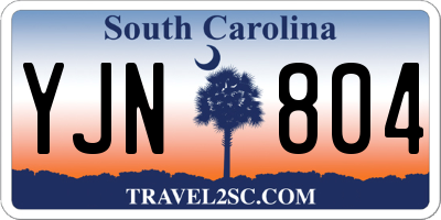 SC license plate YJN804