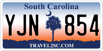 SC license plate YJN854