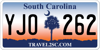 SC license plate YJO262