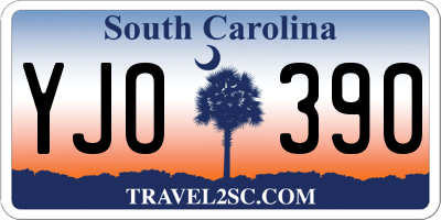 SC license plate YJO390