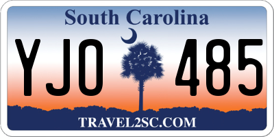 SC license plate YJO485