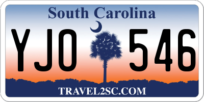 SC license plate YJO546