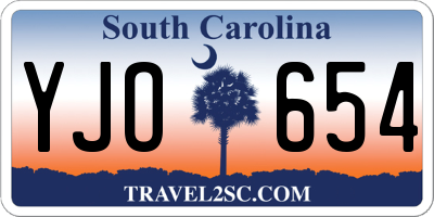 SC license plate YJO654