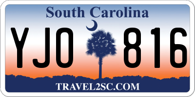 SC license plate YJO816
