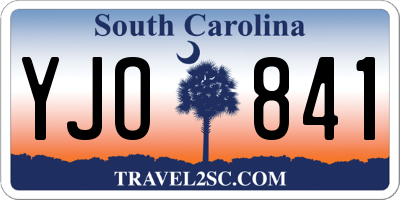 SC license plate YJO841