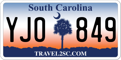 SC license plate YJO849