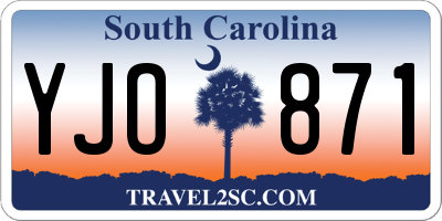 SC license plate YJO871