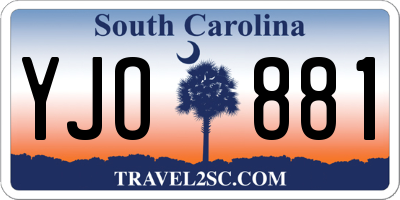 SC license plate YJO881