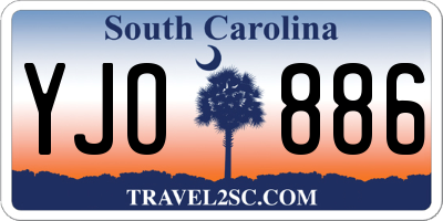 SC license plate YJO886