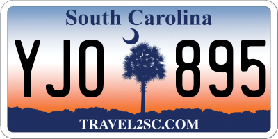SC license plate YJO895