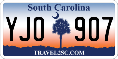 SC license plate YJO907
