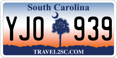 SC license plate YJO939