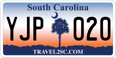 SC license plate YJP020