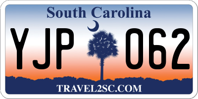SC license plate YJP062