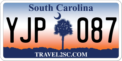 SC license plate YJP087
