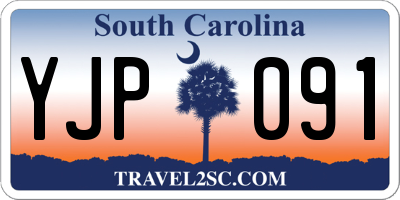 SC license plate YJP091