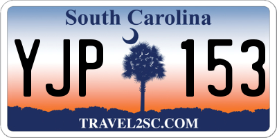 SC license plate YJP153