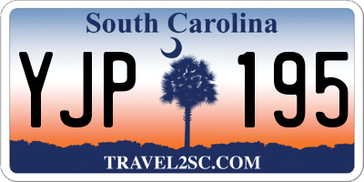 SC license plate YJP195