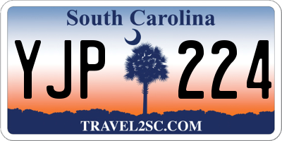 SC license plate YJP224
