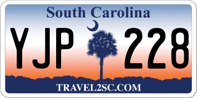 SC license plate YJP228