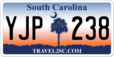 SC license plate YJP238