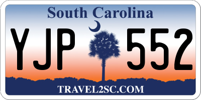 SC license plate YJP552