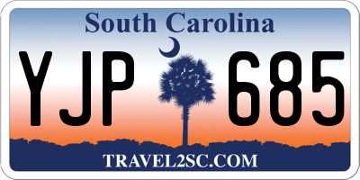 SC license plate YJP685