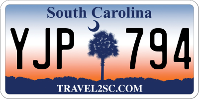 SC license plate YJP794