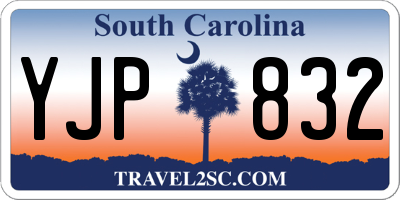SC license plate YJP832
