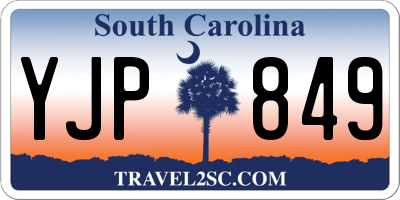 SC license plate YJP849