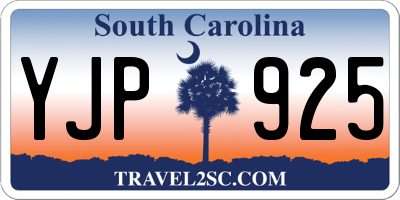 SC license plate YJP925