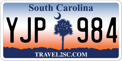 SC license plate YJP984