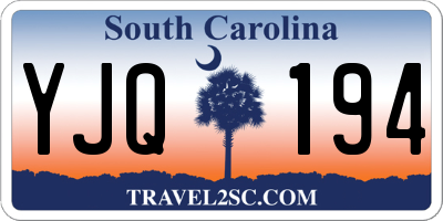 SC license plate YJQ194