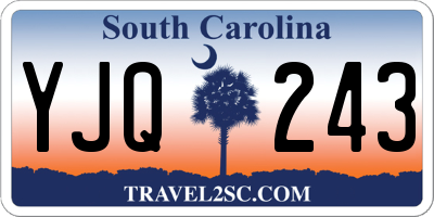 SC license plate YJQ243