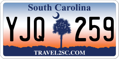 SC license plate YJQ259