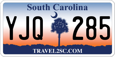 SC license plate YJQ285