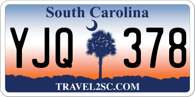 SC license plate YJQ378