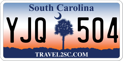 SC license plate YJQ504